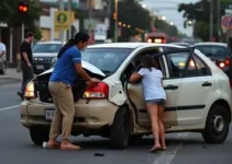 Duas mulheres feridas após carro bater em poste na Rota do Sol