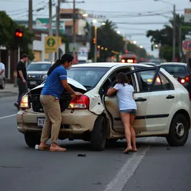 Duas mulheres feridas após carro bater em poste na Rota do Sol