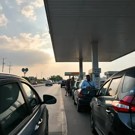filas em postos de gasolina em Natal