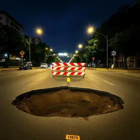 Avenida Prudente de Morais interdita buraco