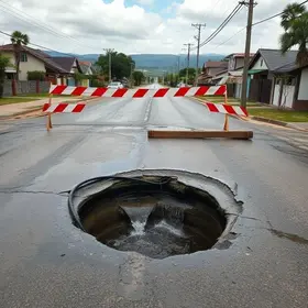 Natal buraco interdição abastecimento