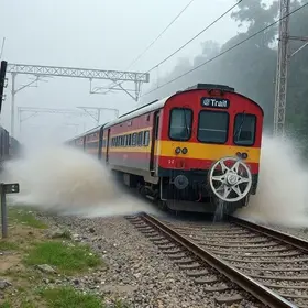 trem descarrilha