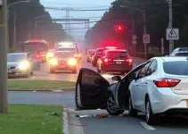carro derruba poste em Natal