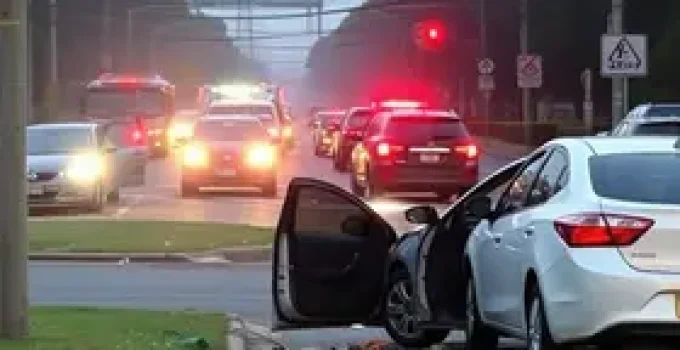 carro derruba poste em Natal