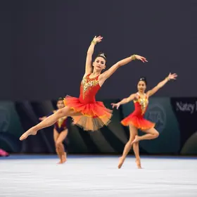 competição de ginástica rítmica