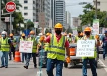 trabalhadores da limpeza urbana